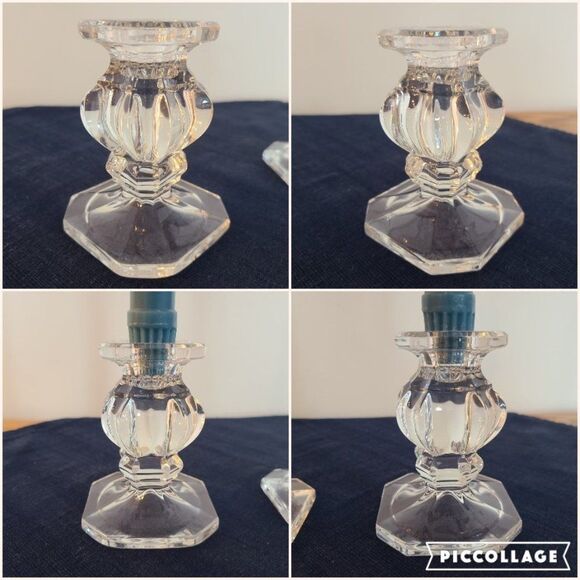 Vintage Gorham Set Full Lead Crystal Candle Stick Holders Made in West Germany - Picture 15 of 15